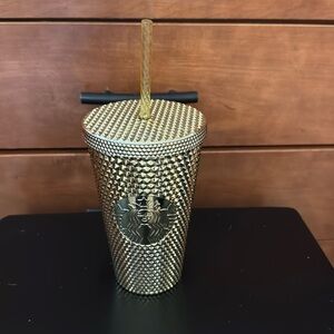 Gold Starbucks tumbler 16oz